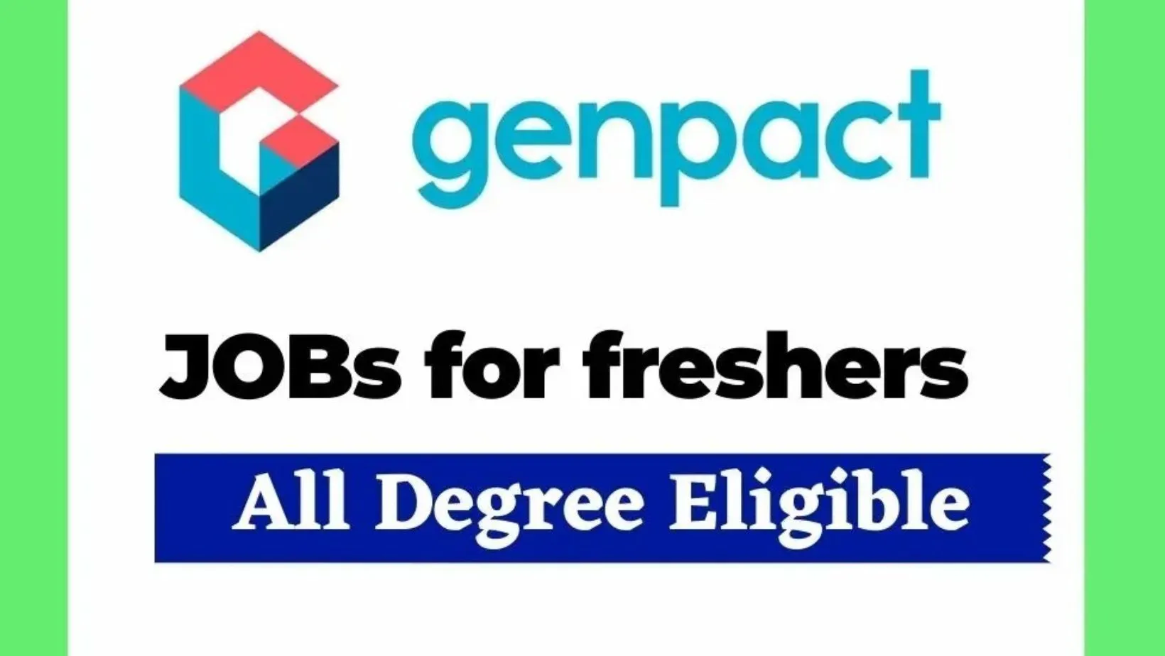 Genpact Hiring Freshers Years Entry Level Job Vacancies