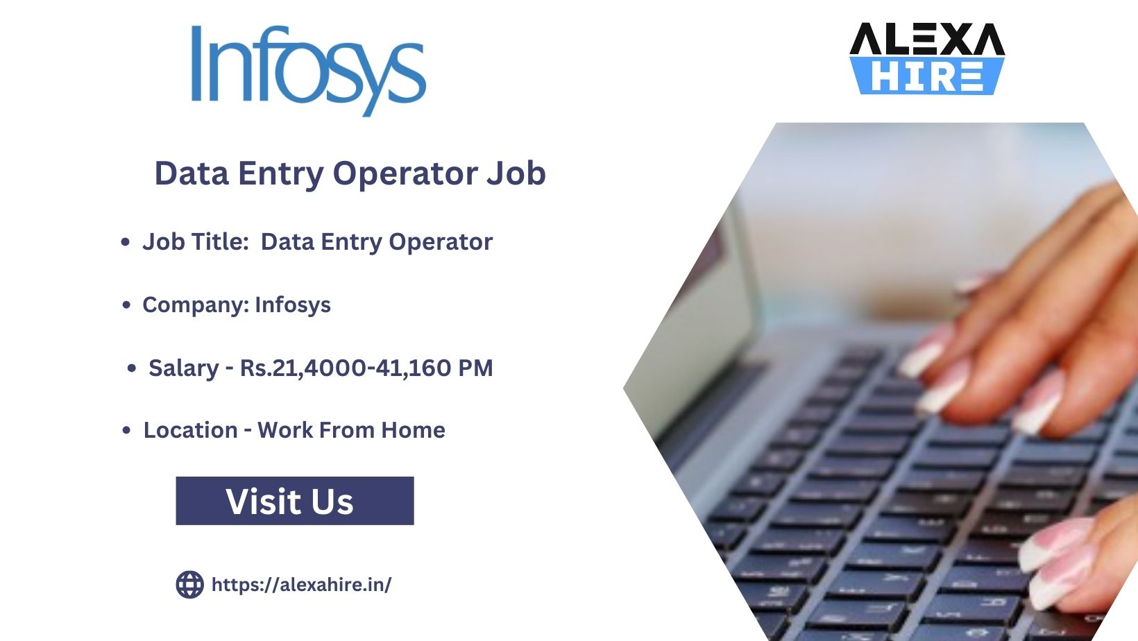 Infosys is Hiring Data Entry Operators Job| Best Opportunity