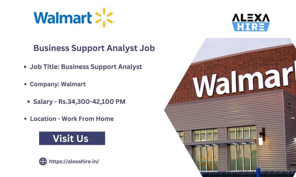 Job Opening in Walmart – Business Support Analyst| Apply Now