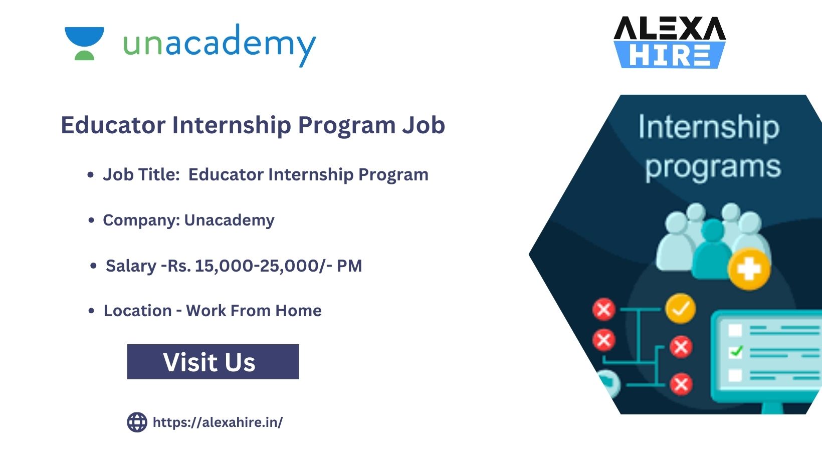 Unacademy Educator Internship Program Job| Apply Right Now