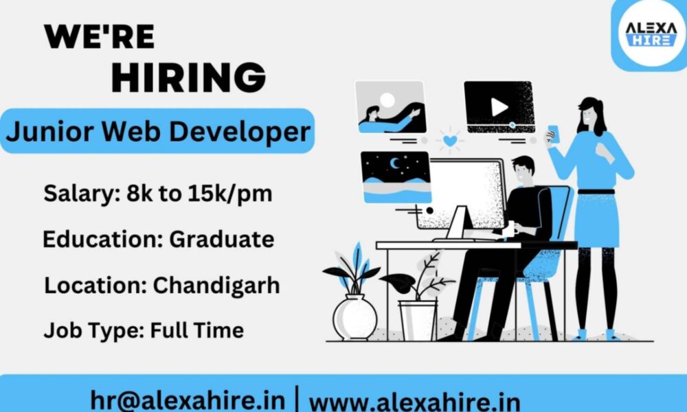 Junior Web Developer Job in Chandigarh/ Best 5 Skills,Salary