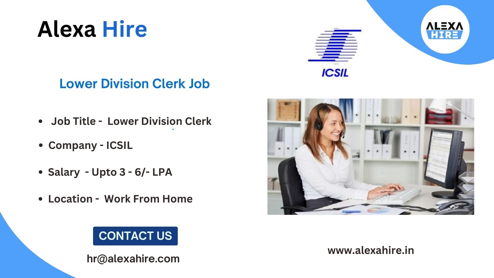 ICSIL is Hiring Lower Division Clerk Job Apply Right Now