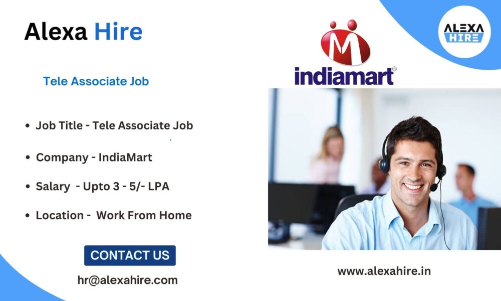 Indiamart Tele Associate Jobs Work From Home Apply Right Now