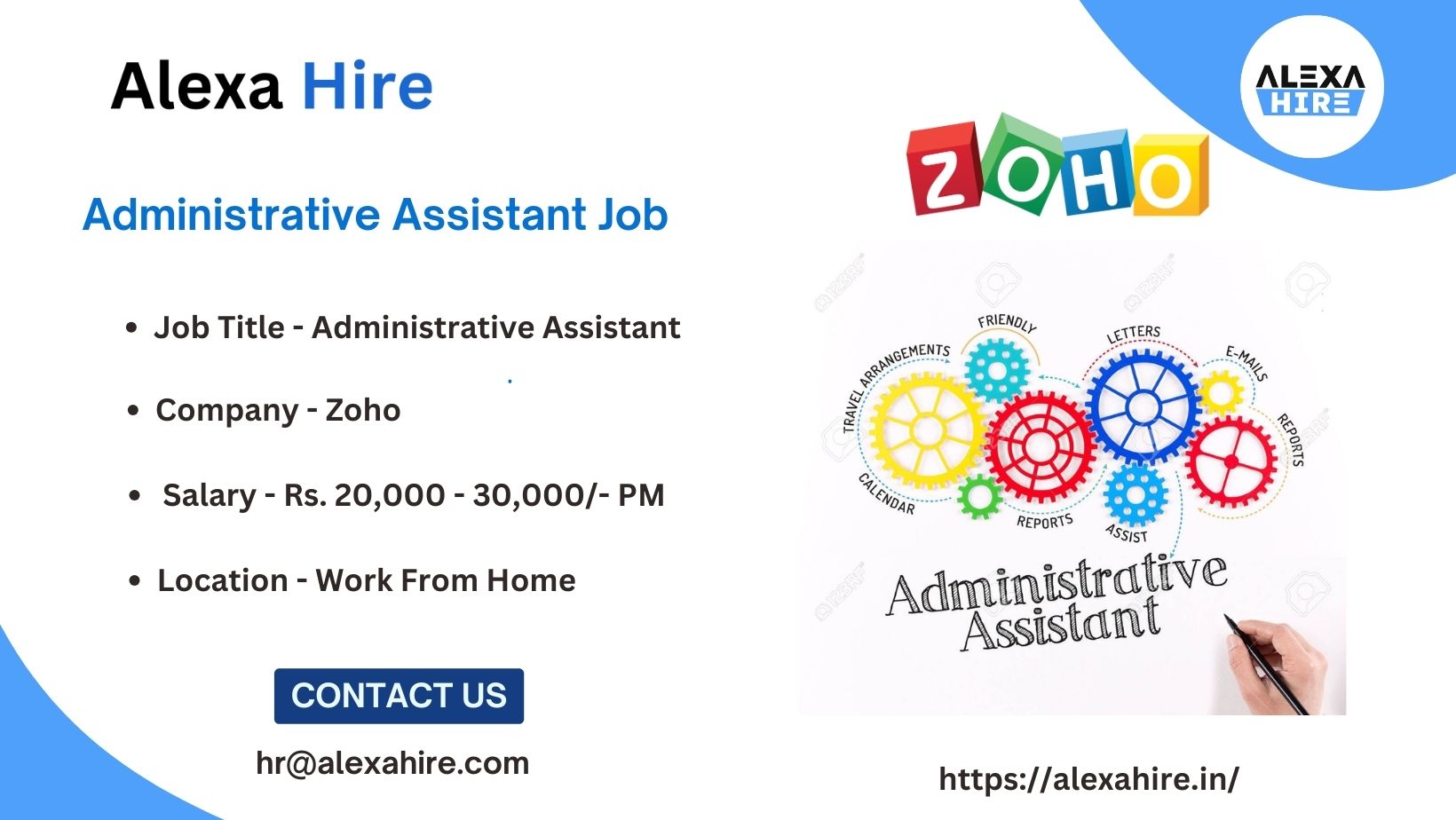 Job Role of Administrative Assistant at Zoho| Apply Now