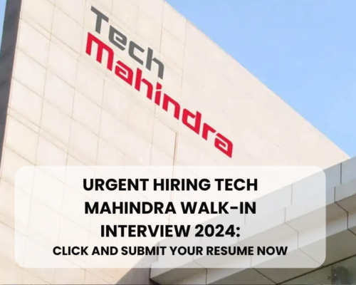 Tech Mahindra Walkin Drive