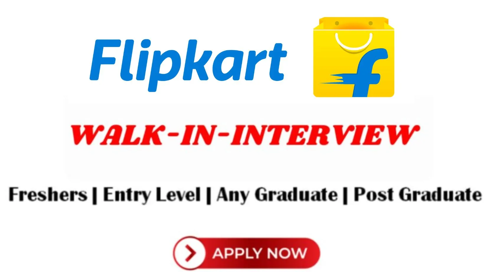 Flipkart Freshers Walk-in-Interview Tomorrow | ₹1.75-3.5 Lacs P.A. | Hyderabad
