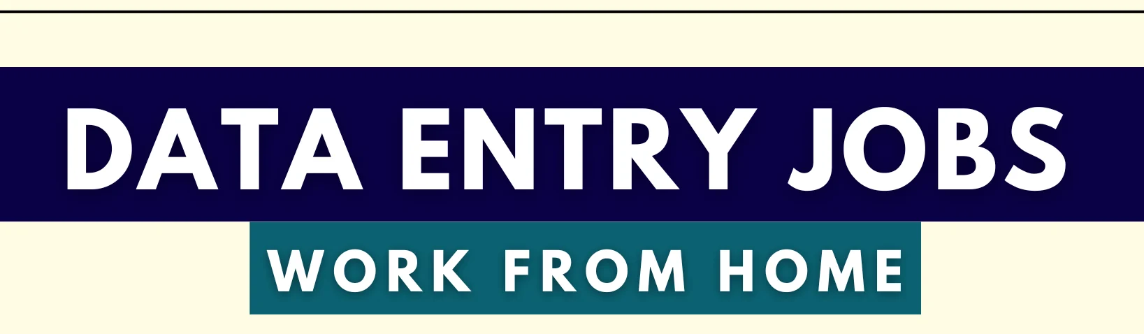 Data Entry Work from Home Job