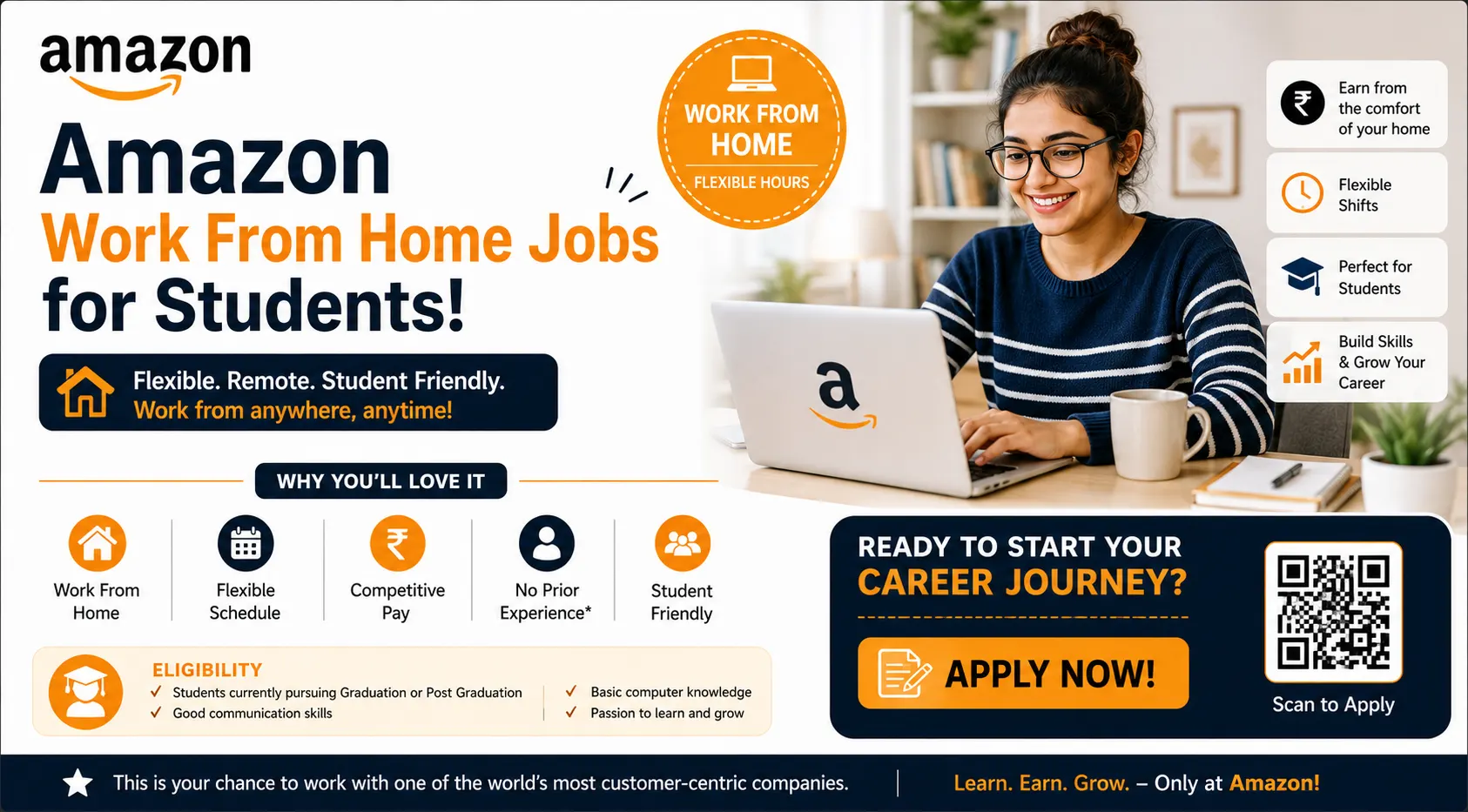 Amazon Work From Home Jobs for Students 2026| Rs. 50k/-Per Month| Apply Now