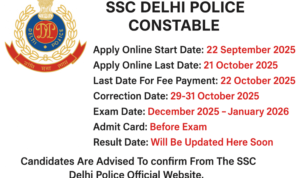 SSC Delhi Police Constable