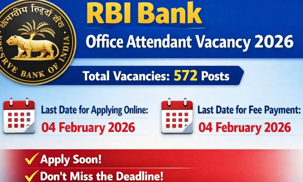 RBI Bank Office Attendant Vacancy 2026