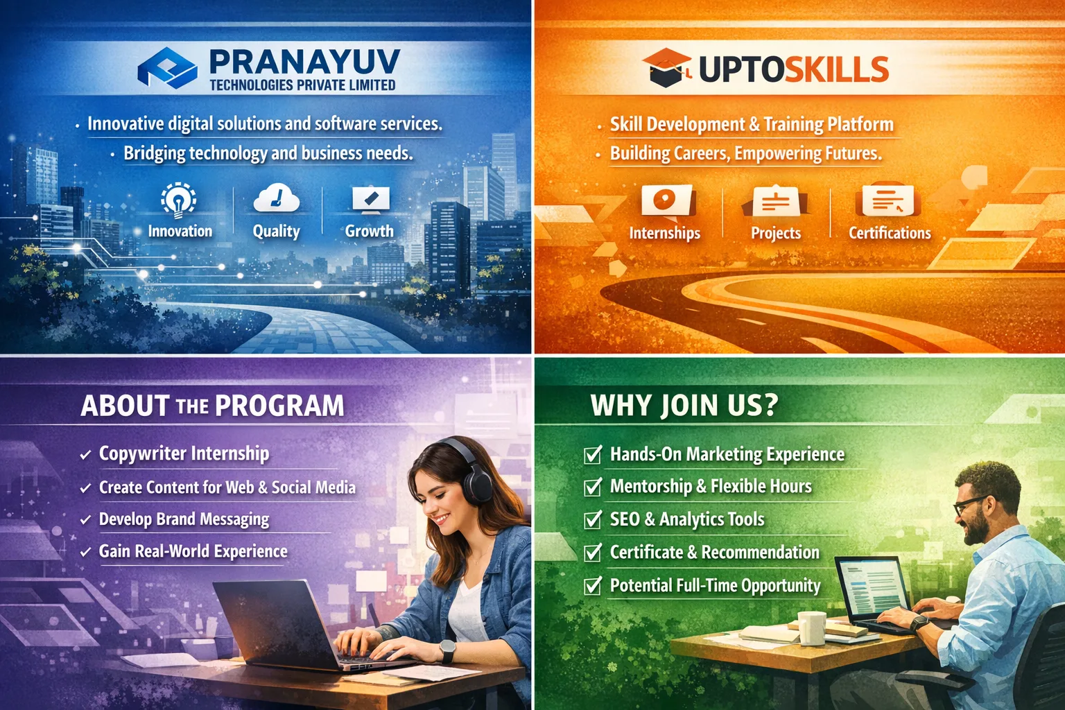 Top 4 Content Writer Internship pan India