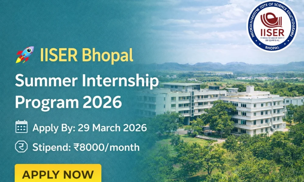 IISER Bhopal Summer Internship Program 2026