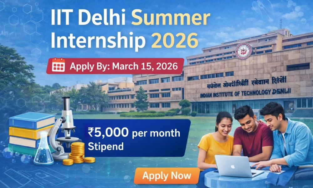 IIT Delhi Summer Internship 2026