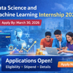 Data Science and Machine Learning Internship 2026