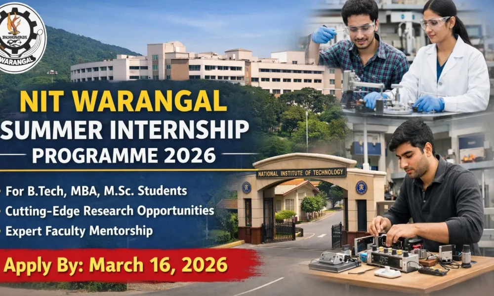 NIT Warangal Summer Internship Programme 2026