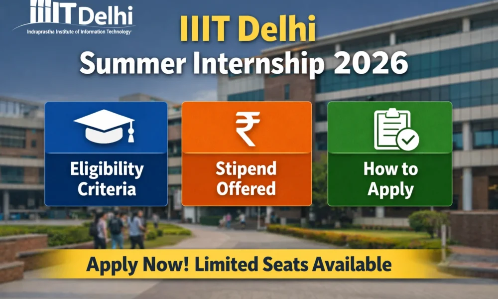 IIIT Delhi Summer Internship 2026