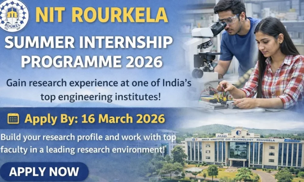 NIT Rourkela Summer Internship Programme 2026