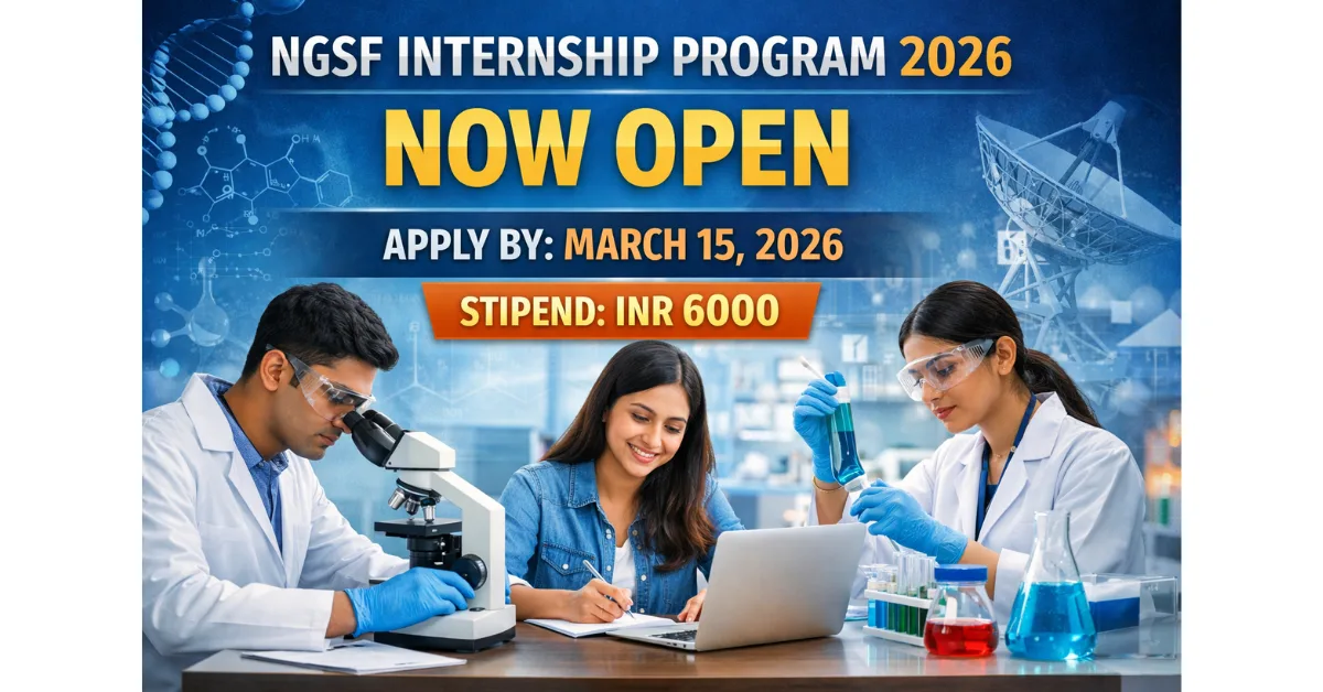 NGSF Internship Program 2026 Now Open – Apply Before Deadline