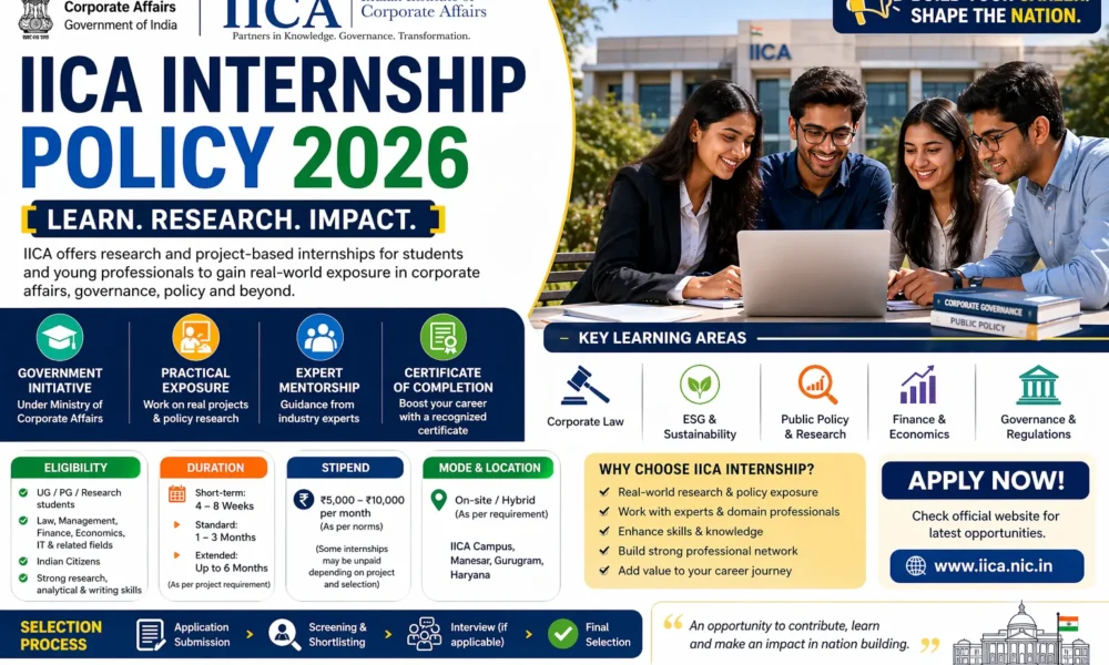 IICA Internship Policy 2026