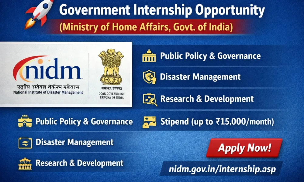 NIDM Government Internship Program 2026