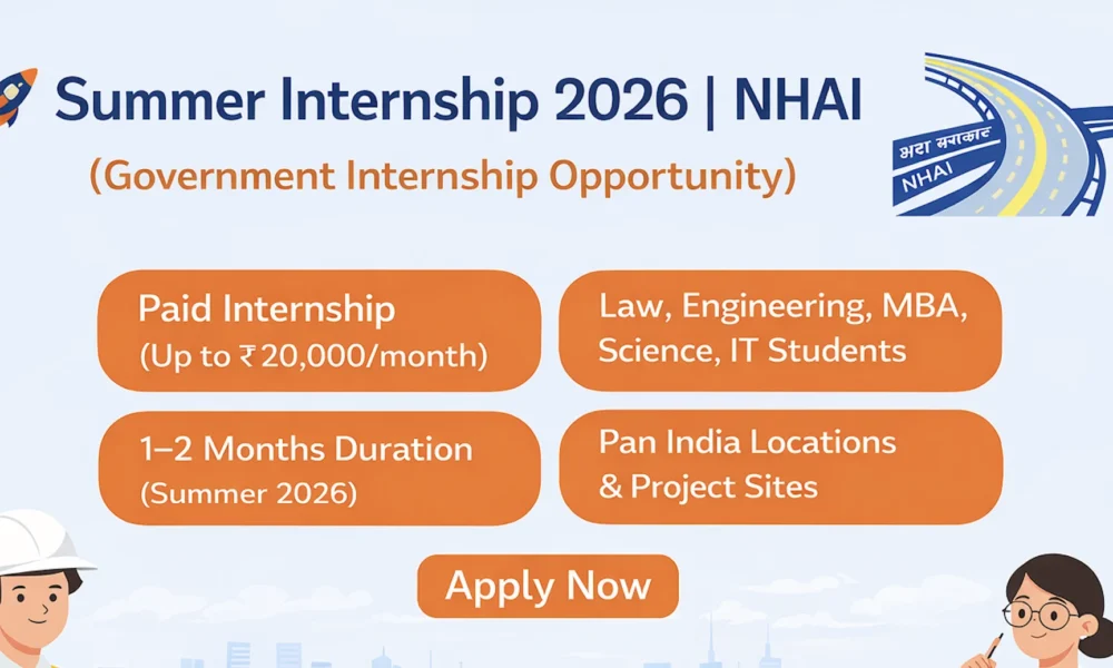 NHAI Summer Internship Program 2026