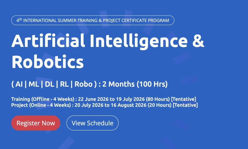 Artificial Intelligence & Robotics Internsip 2026