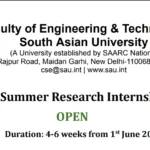 CSE Summer Research Internship 2026