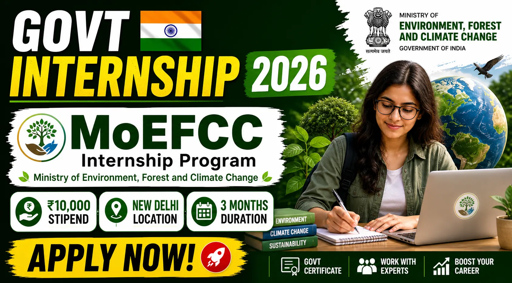 (MoEFCC) Ministry of Environment Forest and Climate Change Internship 2026