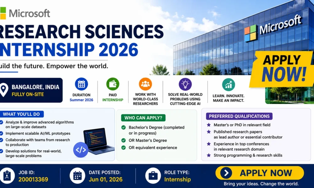 Microsoft Research Internship 2026