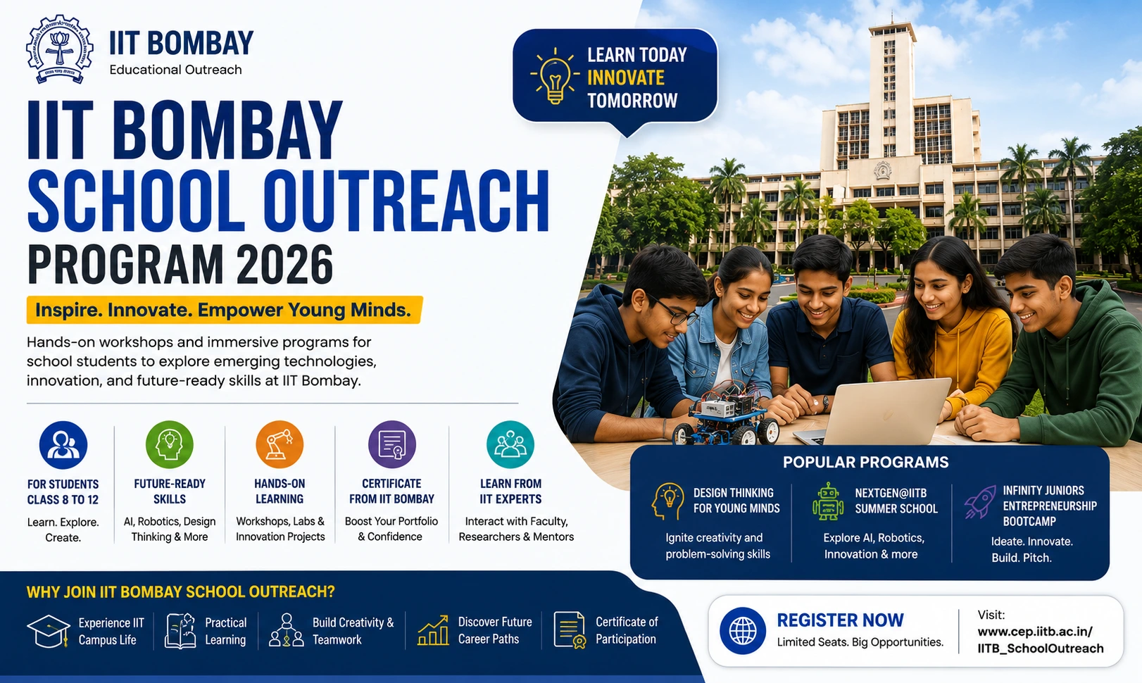 IIT Bombay School Outreach 2026 | STEM Learning Apply Now