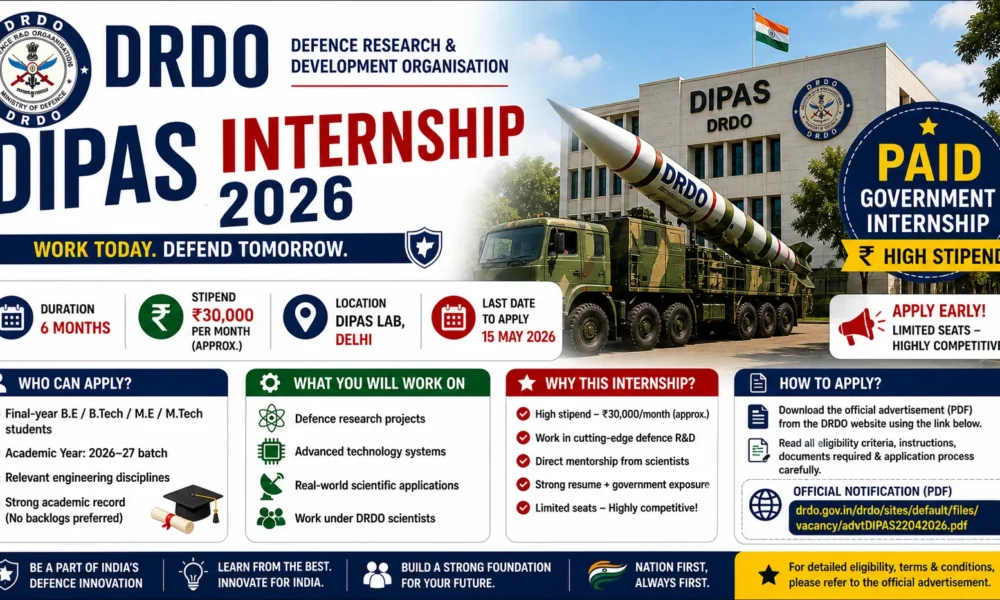 DRDO Internship 2026 India