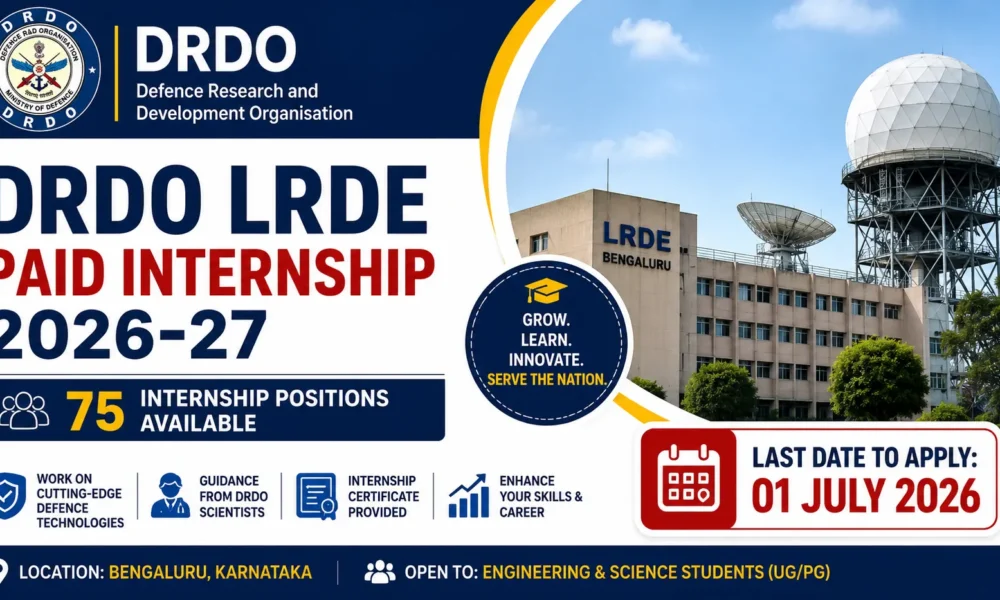 DRDO LRDE Internship 2026