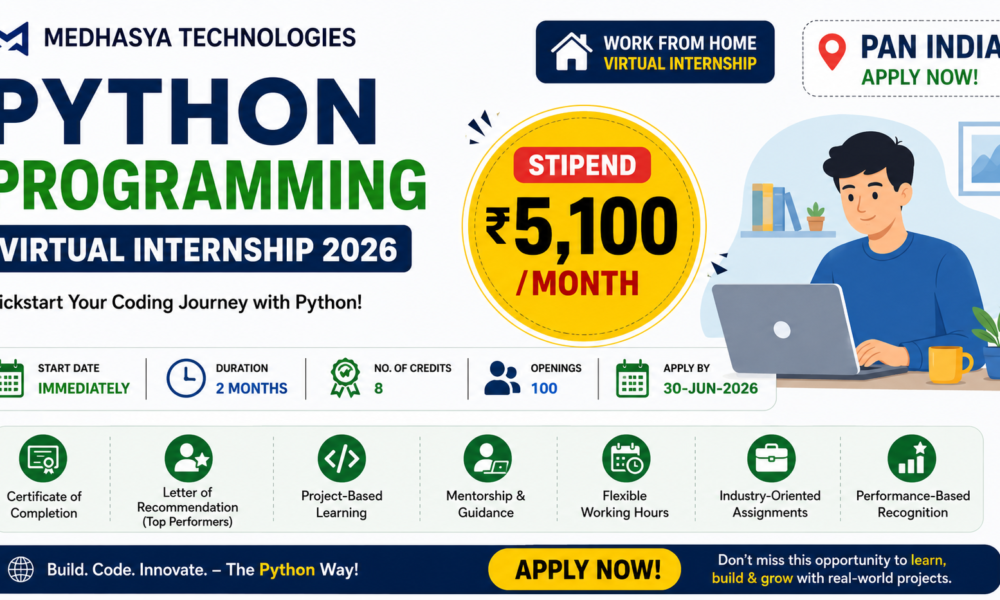 Python Programming paid virtual internship 2026