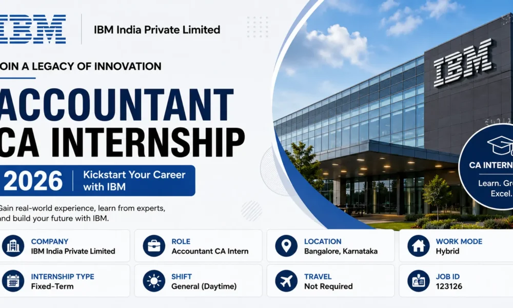 ibm Accountant CA Internship 2026