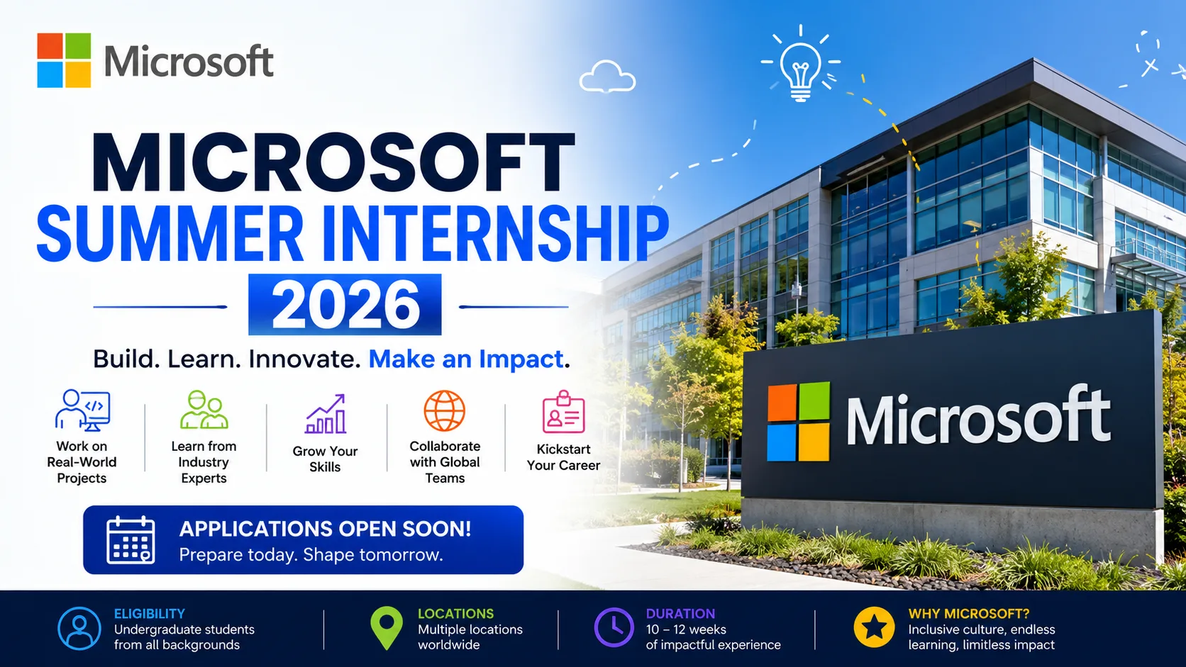 microsoft summer internship 2026 | Stiphend, Eligibility, Apply Now