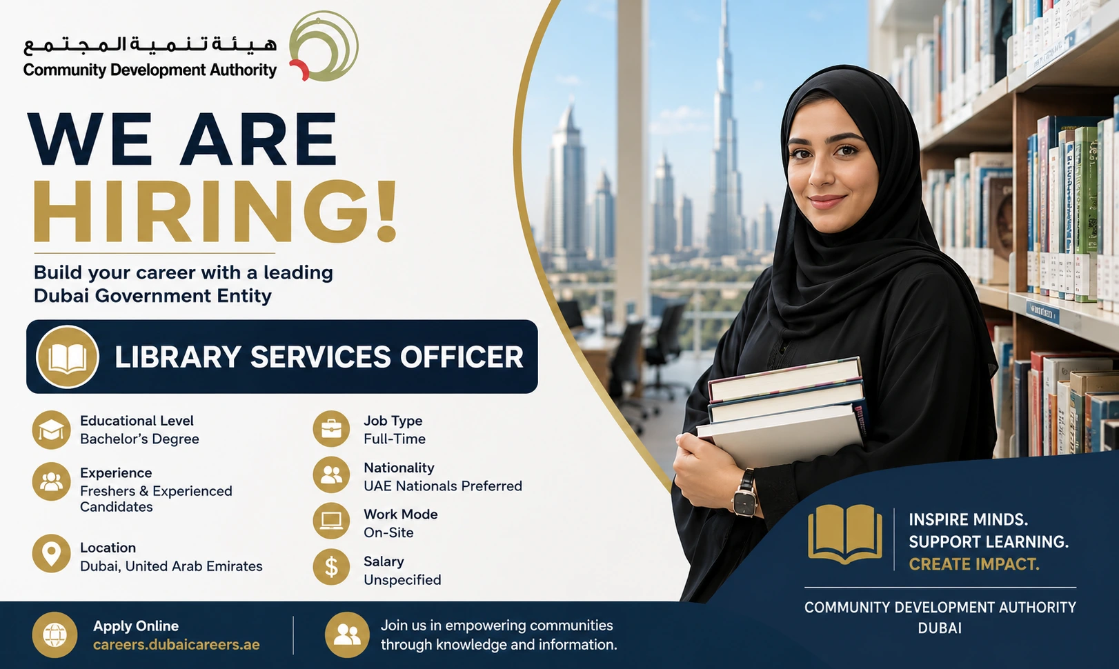 Library Officer Jobs in Dubai 2026 | Dubai Govt Careers Apply Online