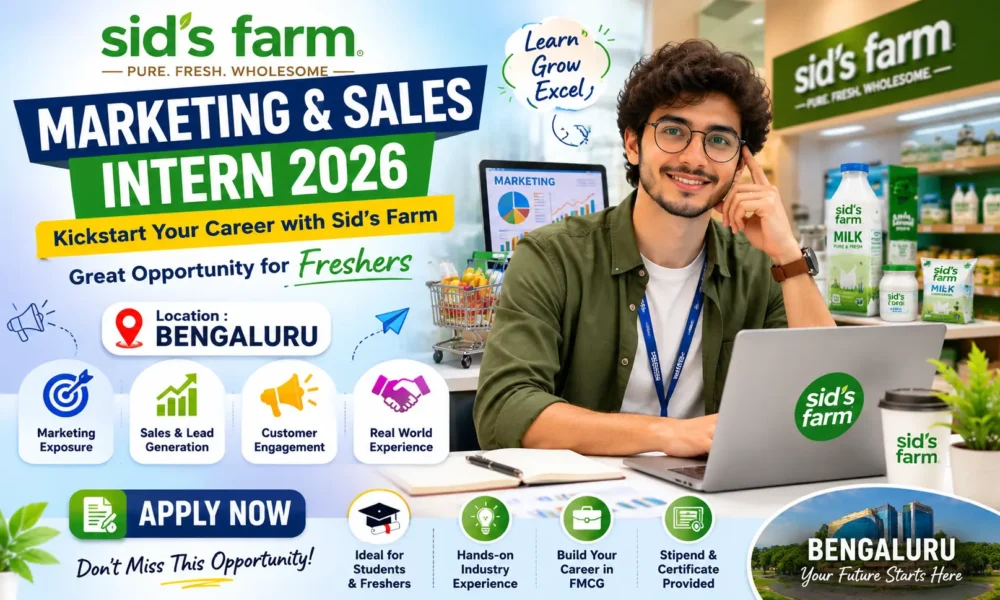 Sids Farm Internship 2026