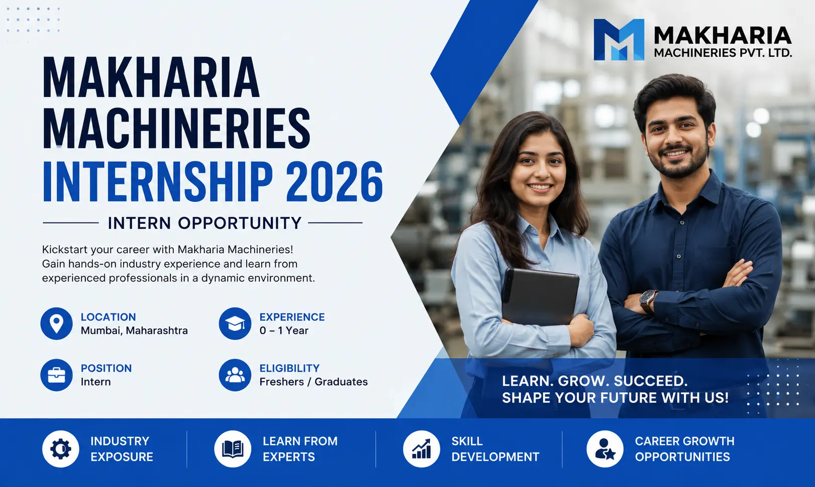 Makharia Machineries Internship 2026 | Intern Opportunity for Freshers