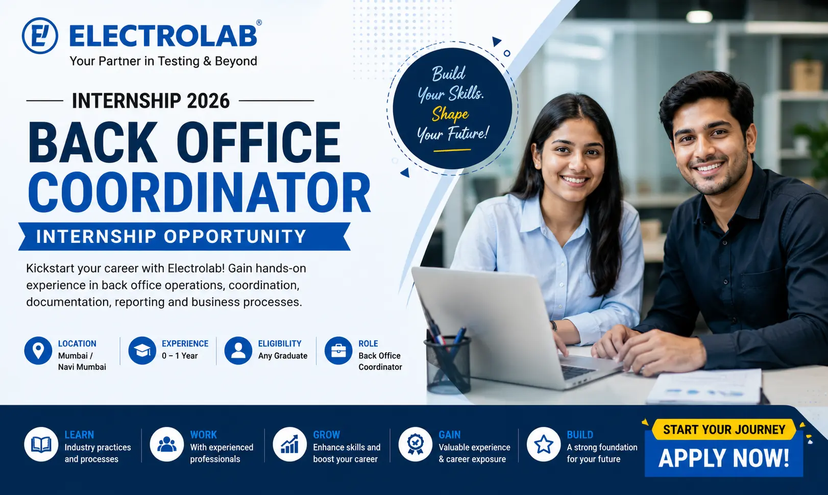 Electrolab Internship 2026 for Freshers | Apply Online