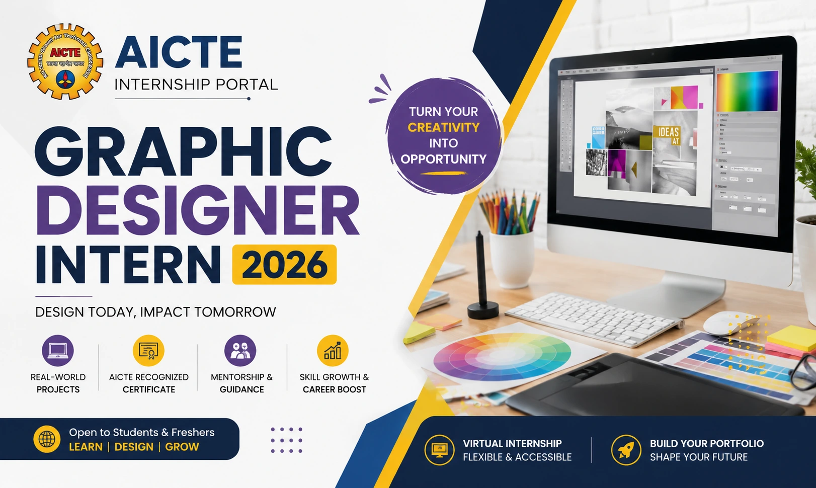 AICTE Internship 2026 | Graphic Designer Intern Opportunity