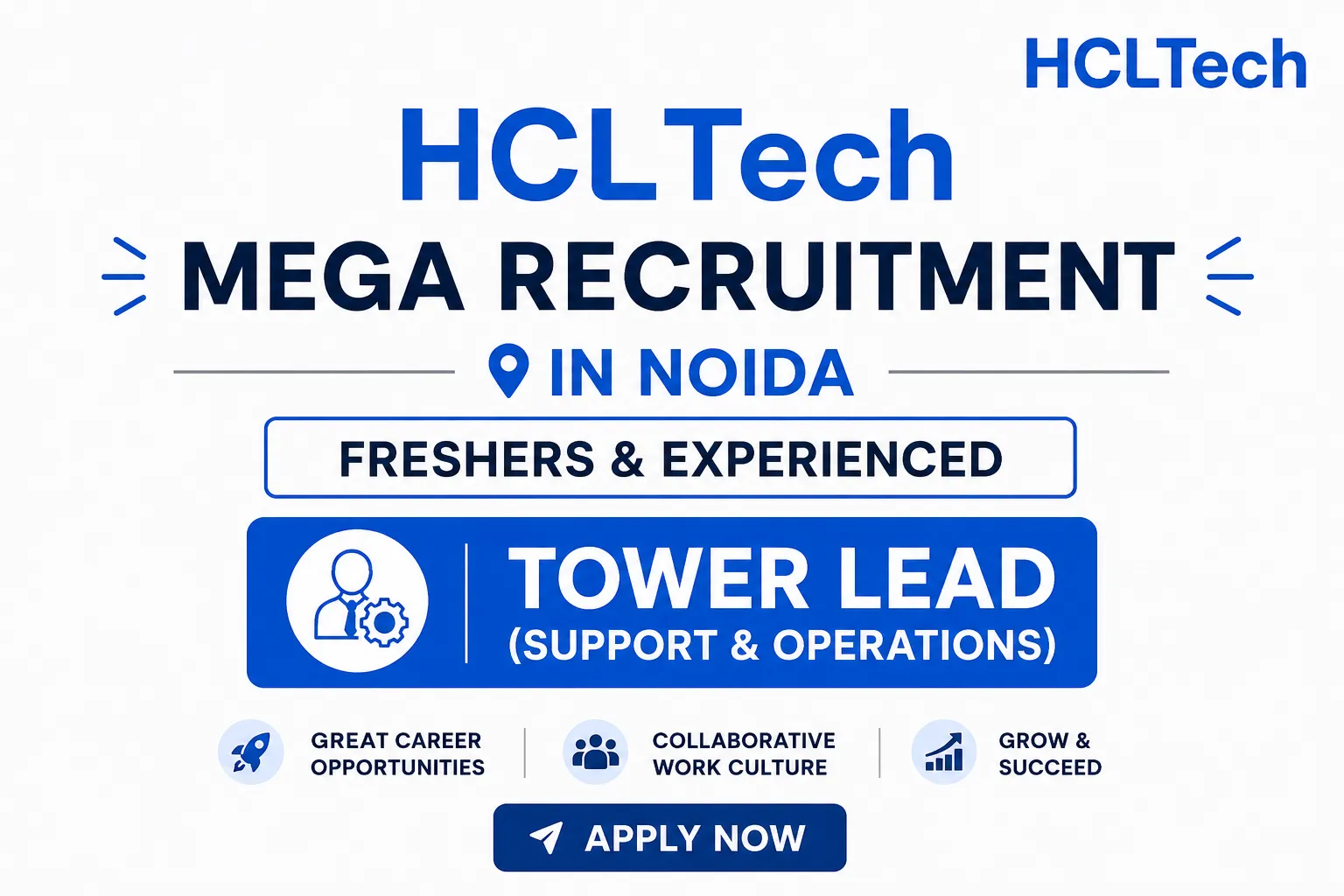 HCLTech Mega Recruitment in Noida 
