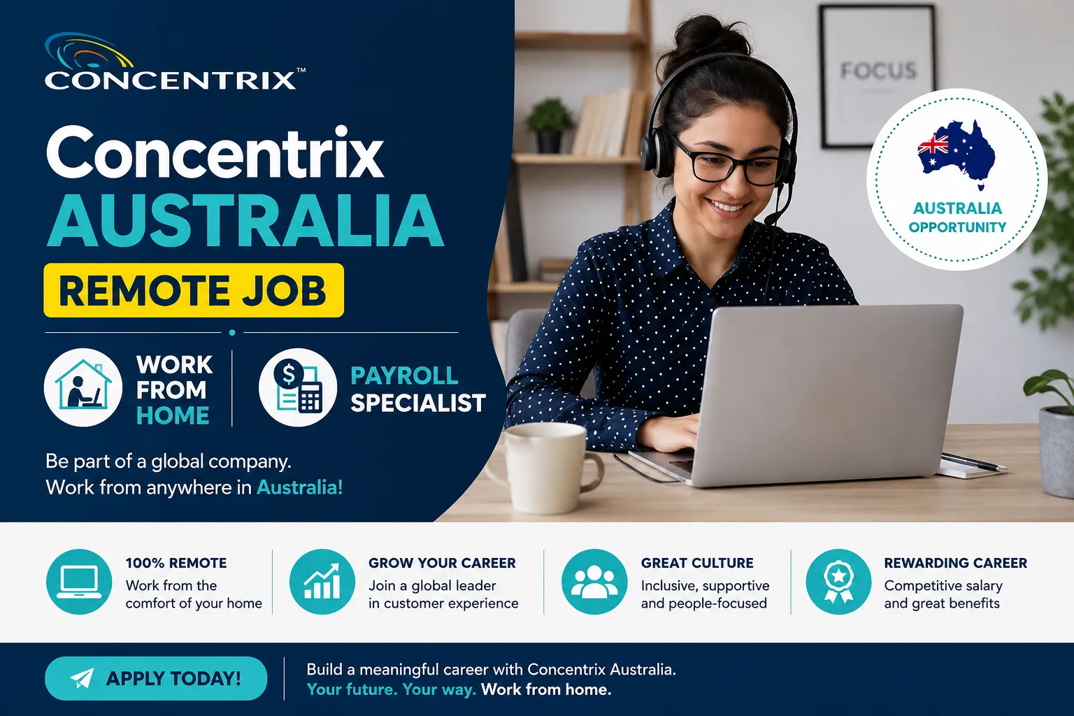 Concentrix Australia Remote Job | Work From Home | Payroll Specialist