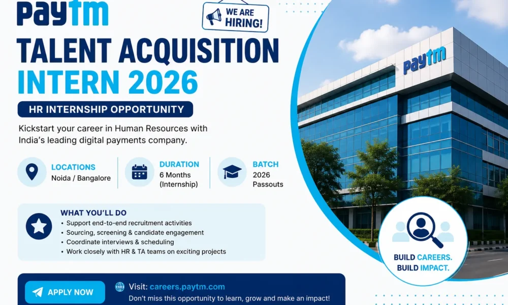 Paytm Talent Acquisition Intern 2026