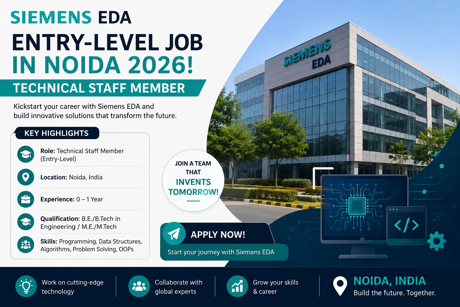 Siemens Entry-Level Job in Noida | Technical Staff Member | Apply Now