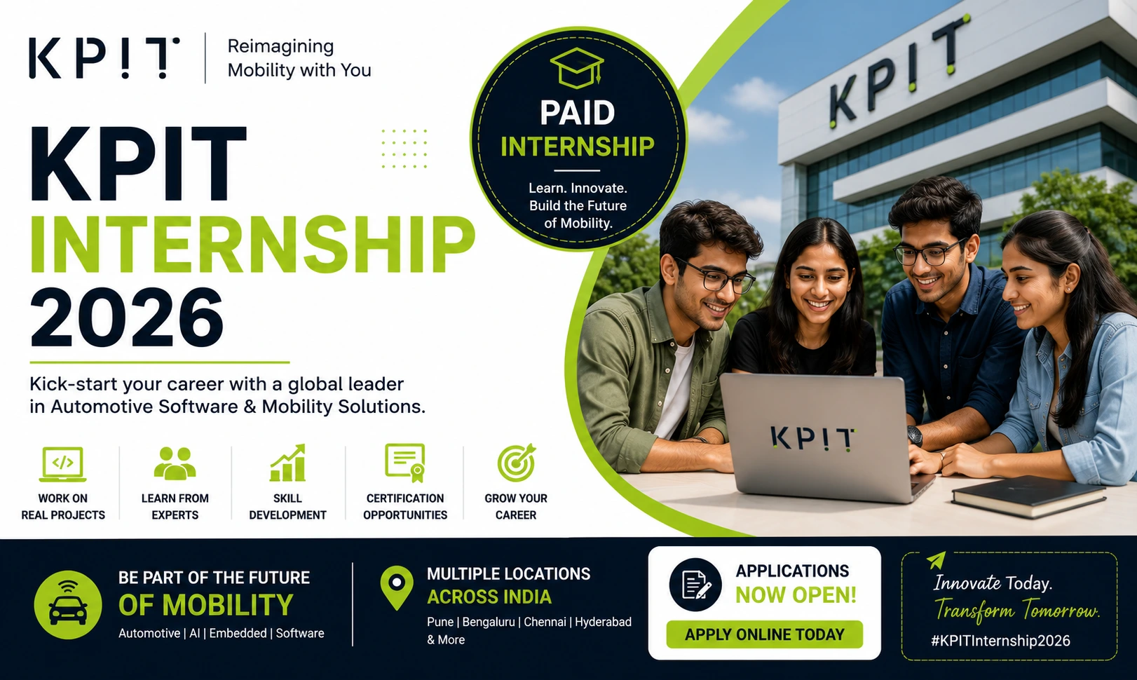 KPIT Internship 2026 | Engineering Students Apply