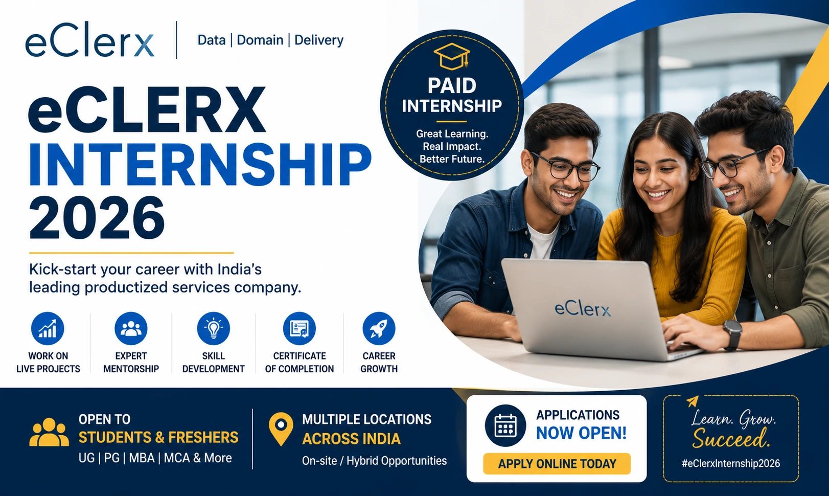 eClerx Internship 2026 for Freshers | Apply Now