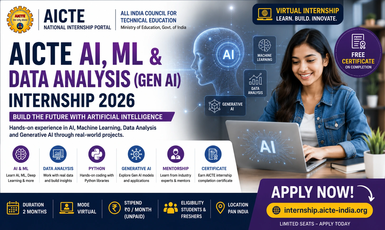 AICTE Gen AI Internship 2026 for Students | Apply Online