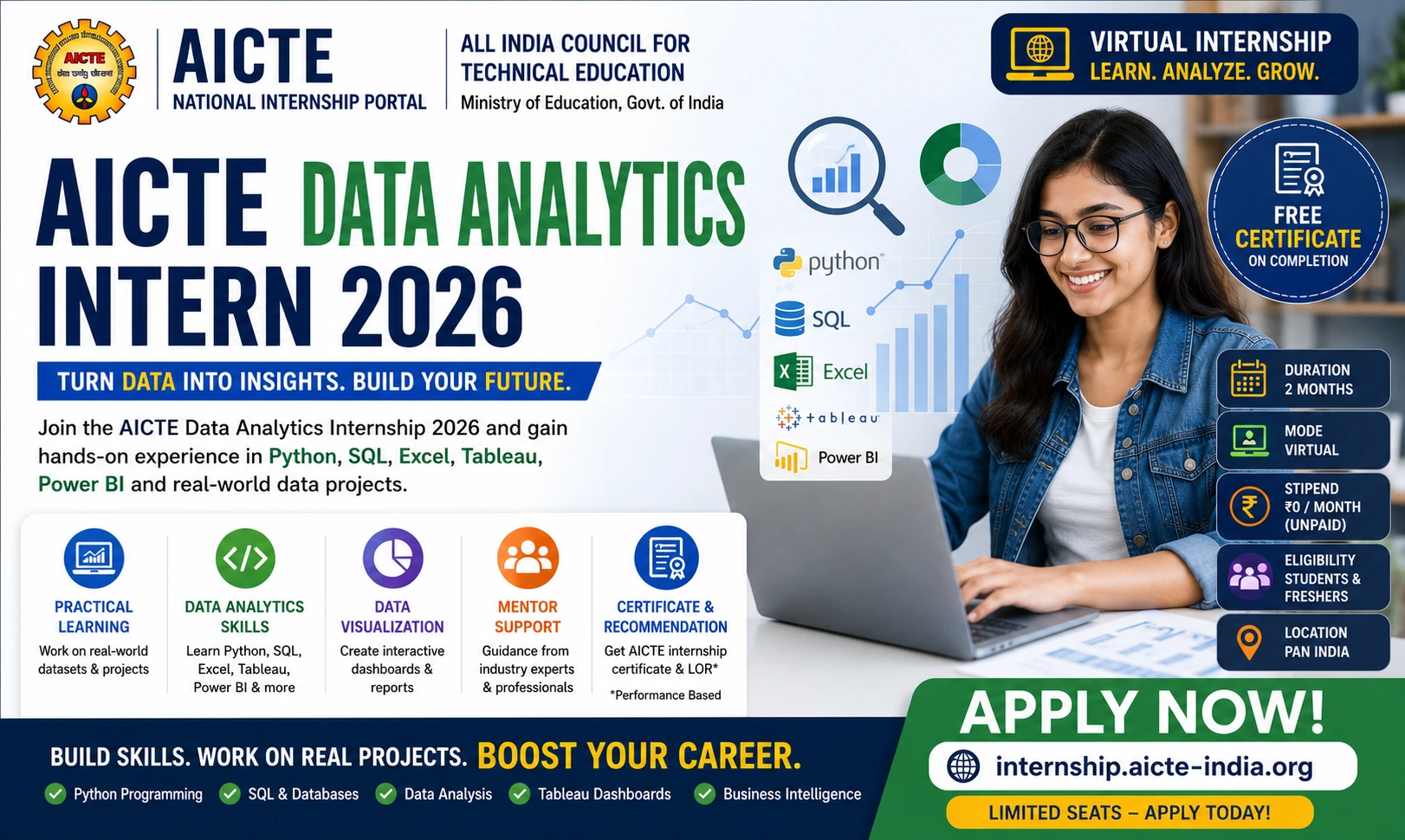 AICTE Data Analytics Internship 2026 | Apply Online