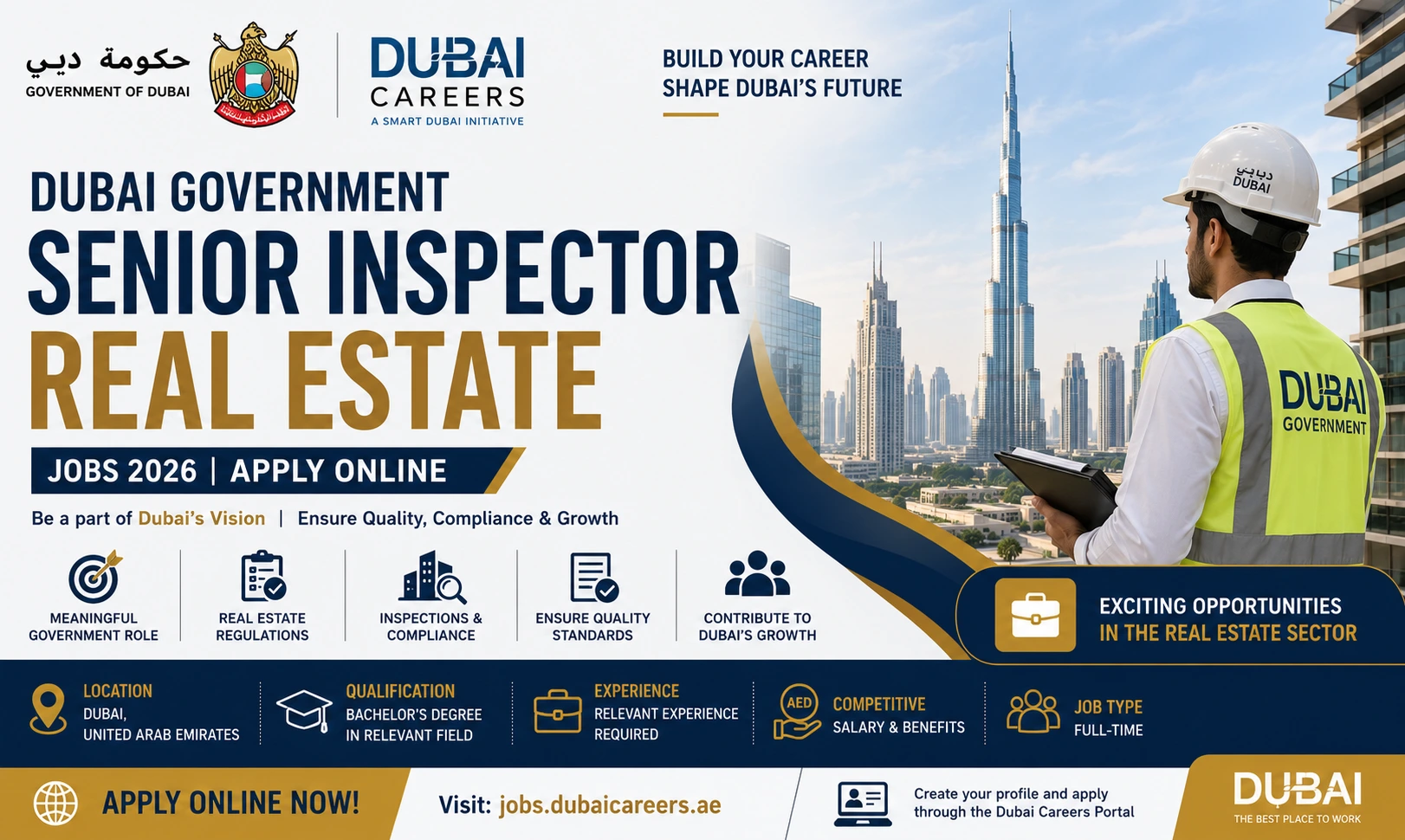 Dubai Senior Inspector Jobs 2026 | Government Jobs | Apply Now