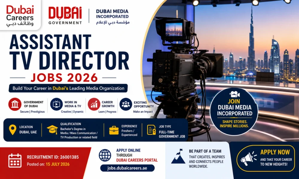 Dubai Assistant TV Director Jobs 2026